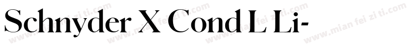 Schnyder X Cond L Li字体转换